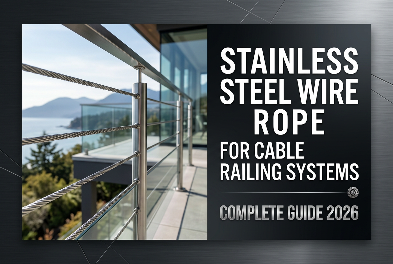 stainless steel cable railing wire rope modern deck balustrade 1x19